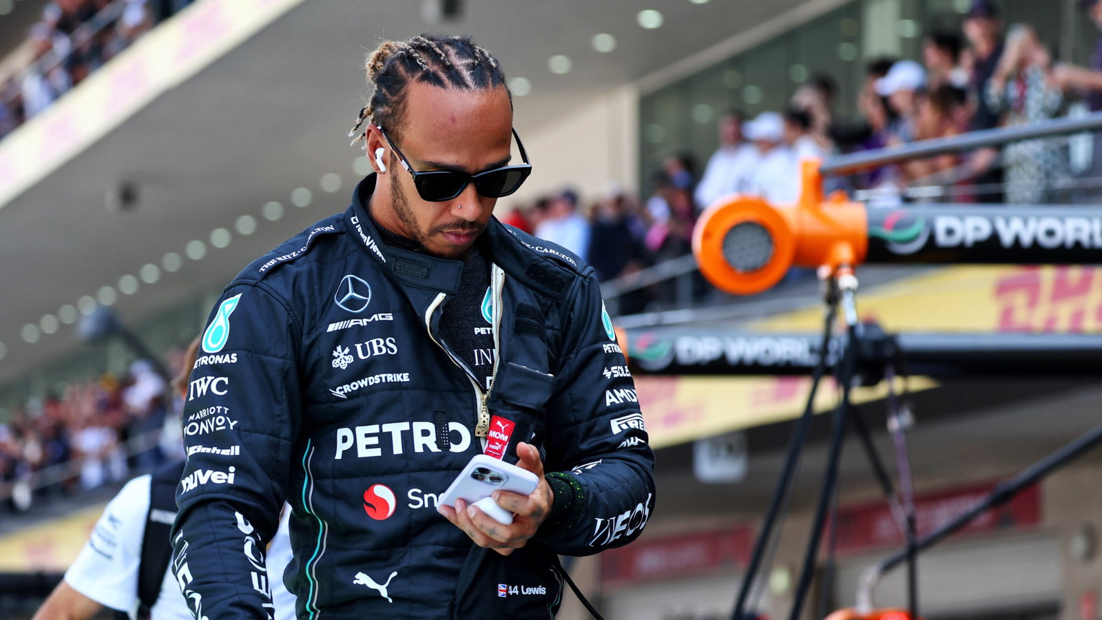 Lewis Hamilton (GBR) Mercedes AMG F1 on the grid. Formula 1 World Championship, Rd 20, Mexican Grand Prix, Mexico City,