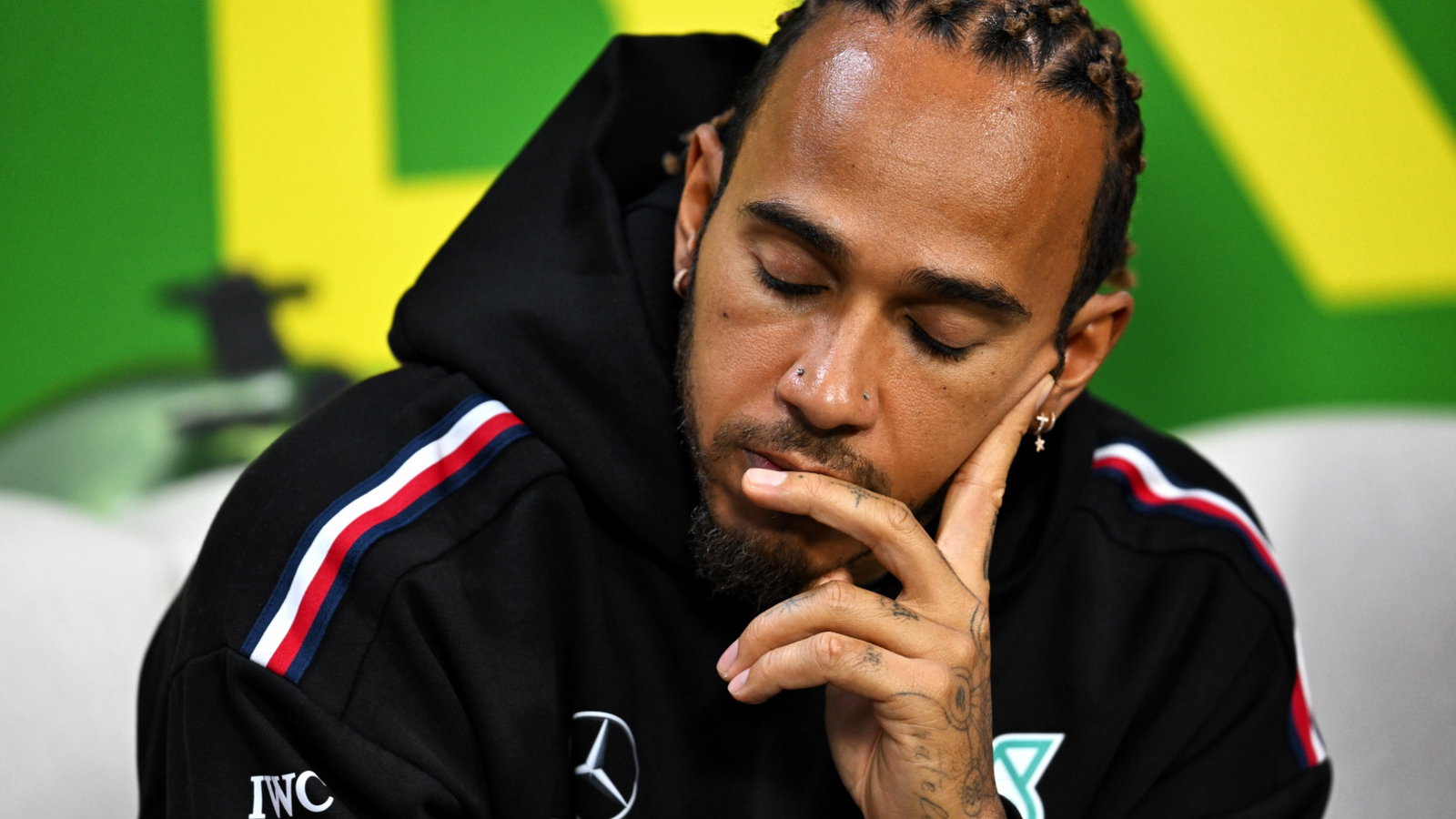 Lewis Hamilton (GBR) Mercedes AMG F1 in the FIA Press Conference. Formula 1 World Championship, Rd 21, Brazilian Grand