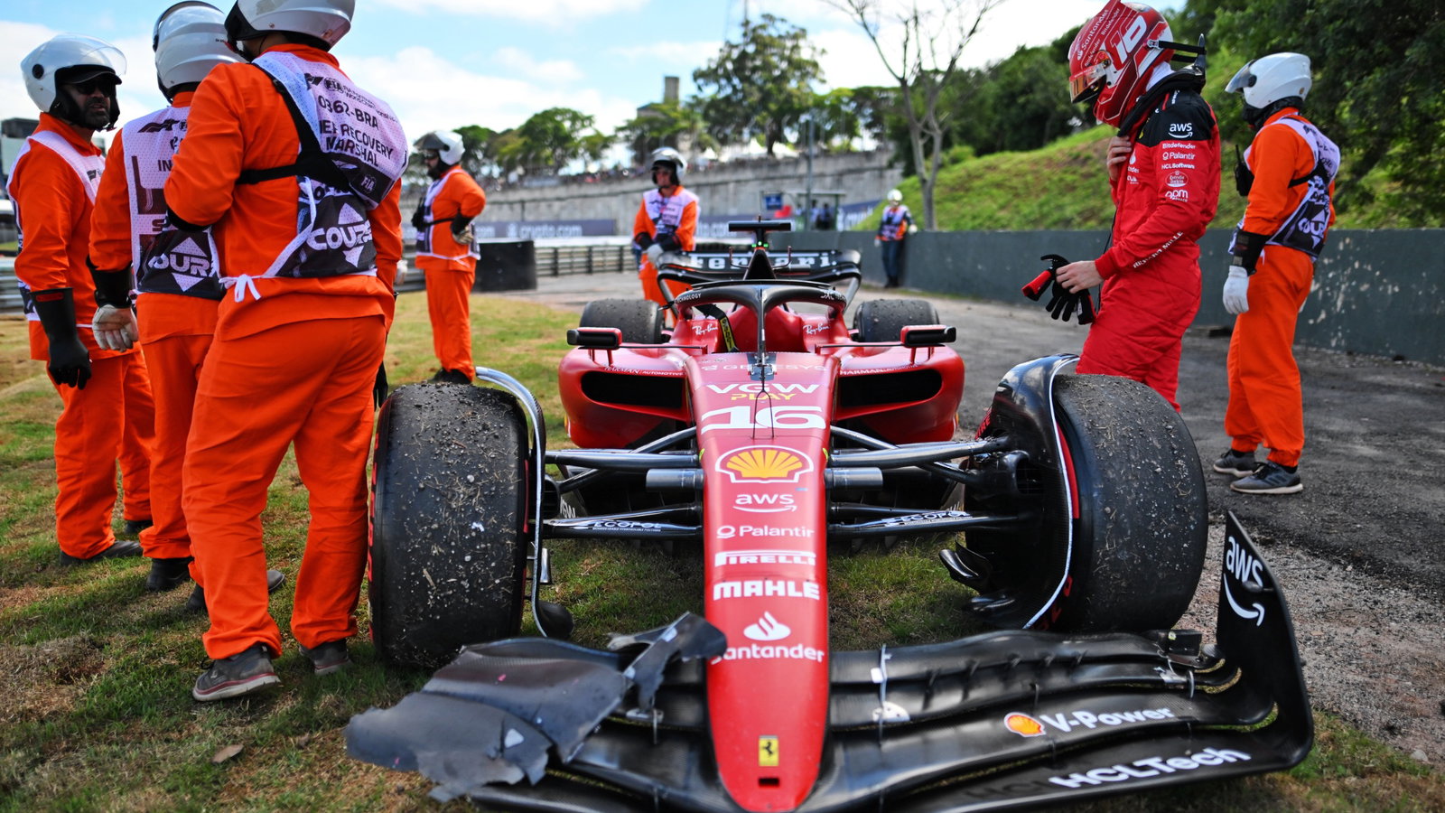 Charles Leclerc (MON) Ferrari SF-23 retired on the Formation Lap. Formula 1 World Championship, Rd 21, Brazilian Grand