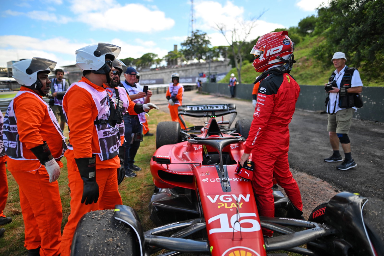 Charles Leclerc (MON) Ferrari SF-23 retired on the Formation Lap. Formula 1 World Championship, Rd 21, Brazilian Grand