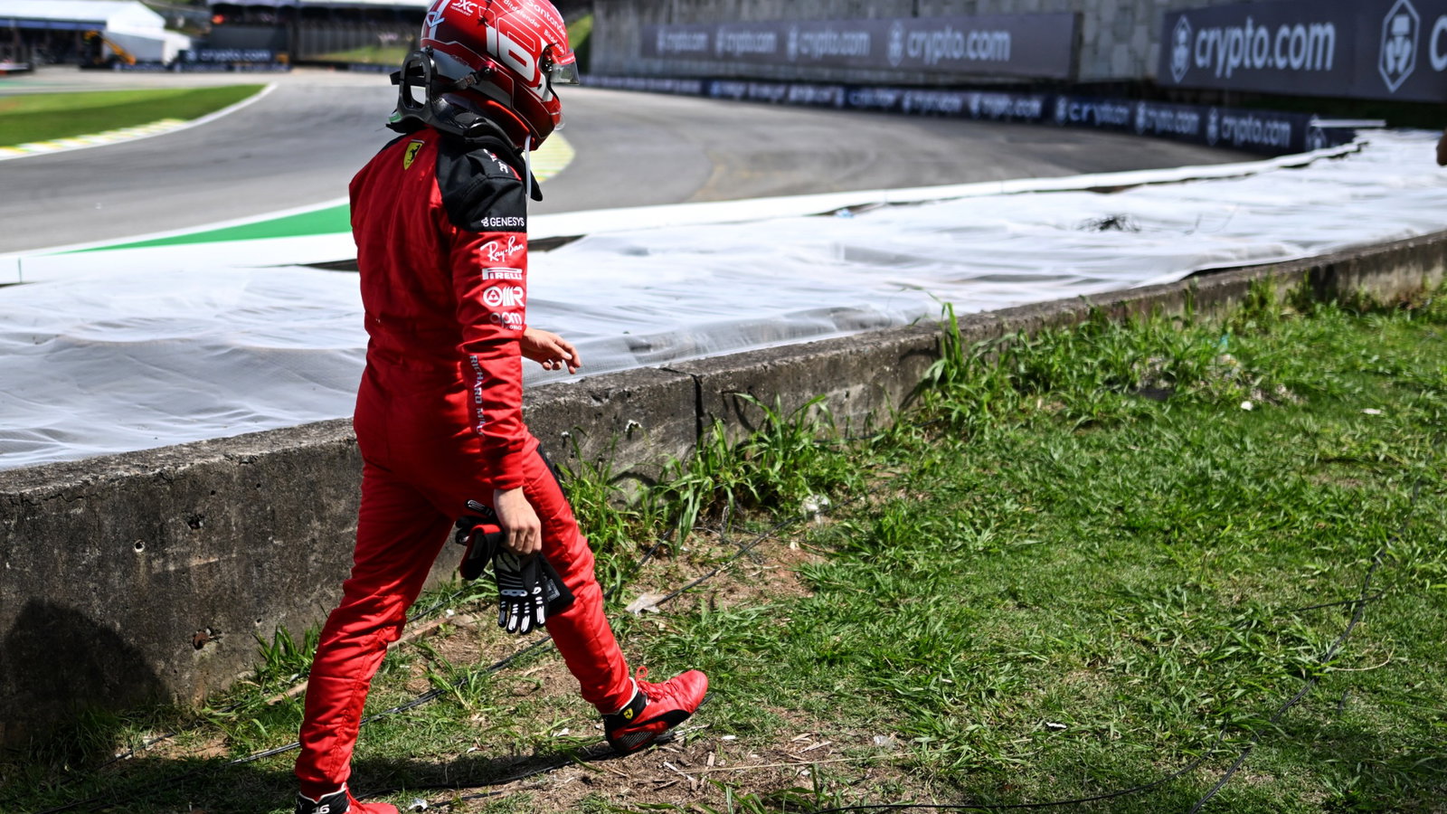 Charles Leclerc (MON) Ferrari retired on the Formation Lap. Formula 1 World Championship, Rd 21, Brazilian Grand Prix, Sao