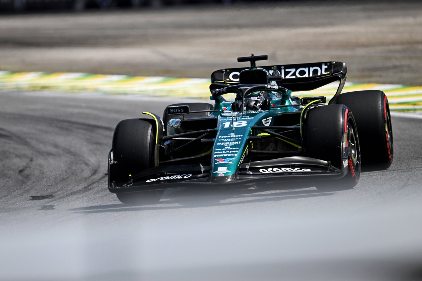 Lance Stroll (CDN) Aston Martin F1 Team AMR23. Formula 1 World Championship, Rd 21, Brazilian Grand Prix, Sao Paulo,