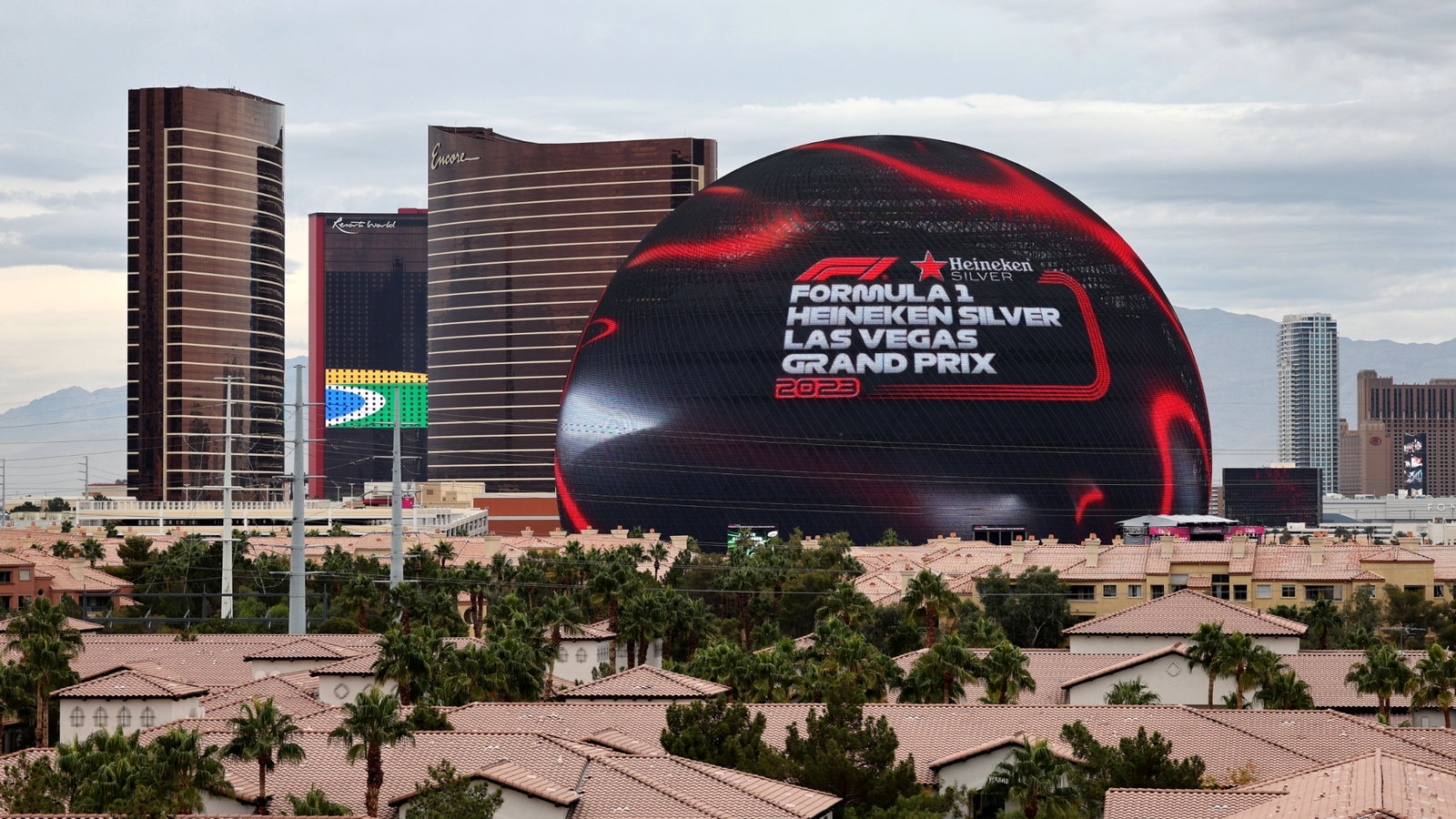 Circuit atmosphere - Sphere. Formula 1 World Championship, Rd 22, Las Vegas Grand Prix, Las Vegas, Nevada, USA,