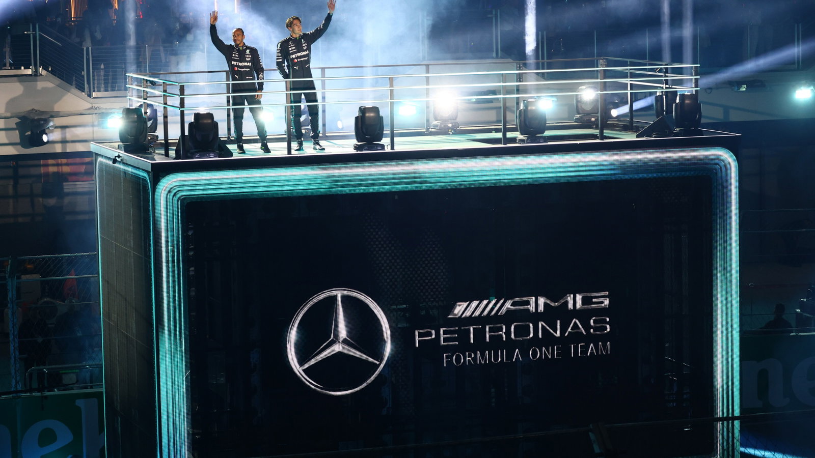 (L to R): Lewis Hamil