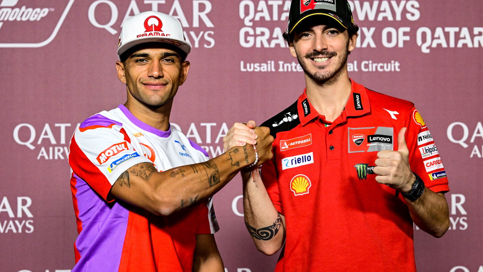 Jorge Martin, Francesco Bagnaia, Qatar MotoGP, 16 November