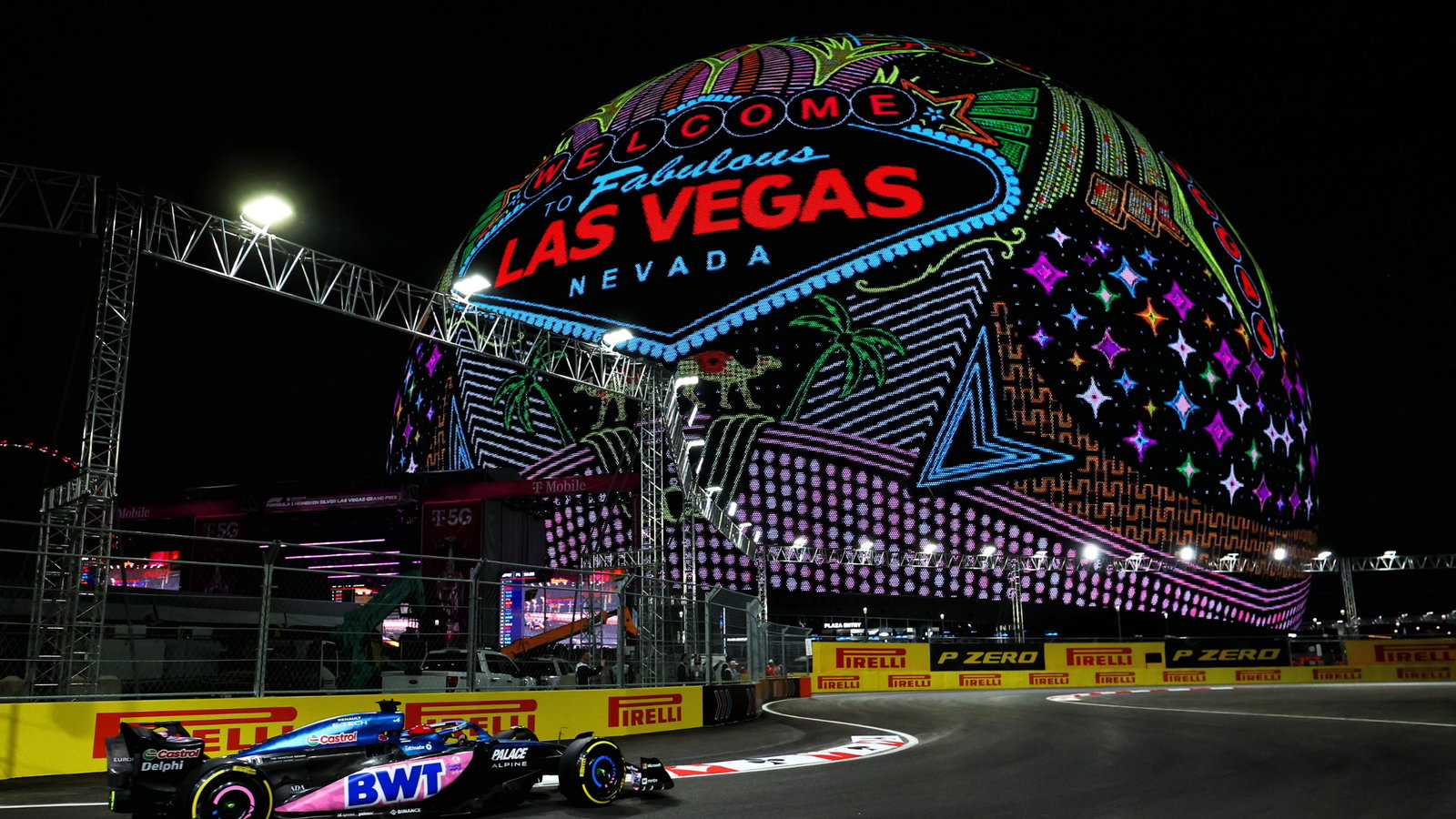 Esteban Ocon (FRA) Alpine F1 Team A523. Formula 1 World Championship, Rd 22, Las Vegas Grand Prix, Las Vegas, Nevada, USA,