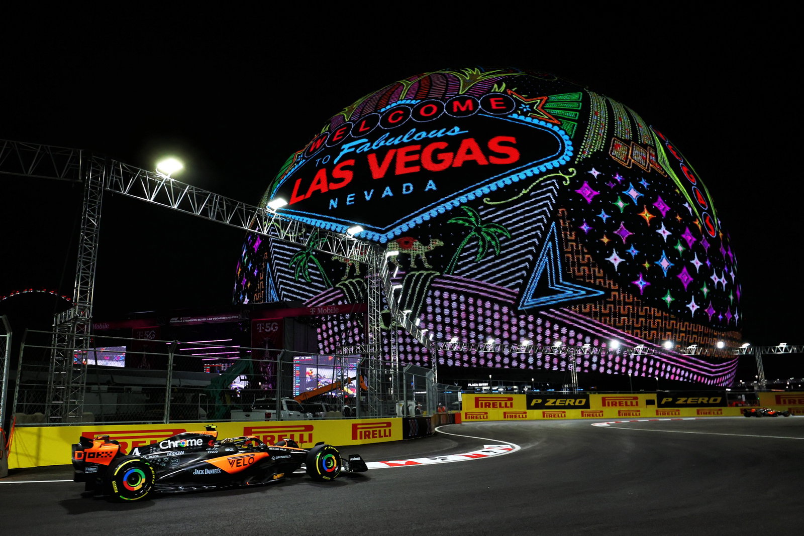 Lando Norris (GBR) McLaren MCL60. Formula 1 World Championship, Rd 22, Las Vegas Grand Prix, Las Vegas, Nevada, USA,