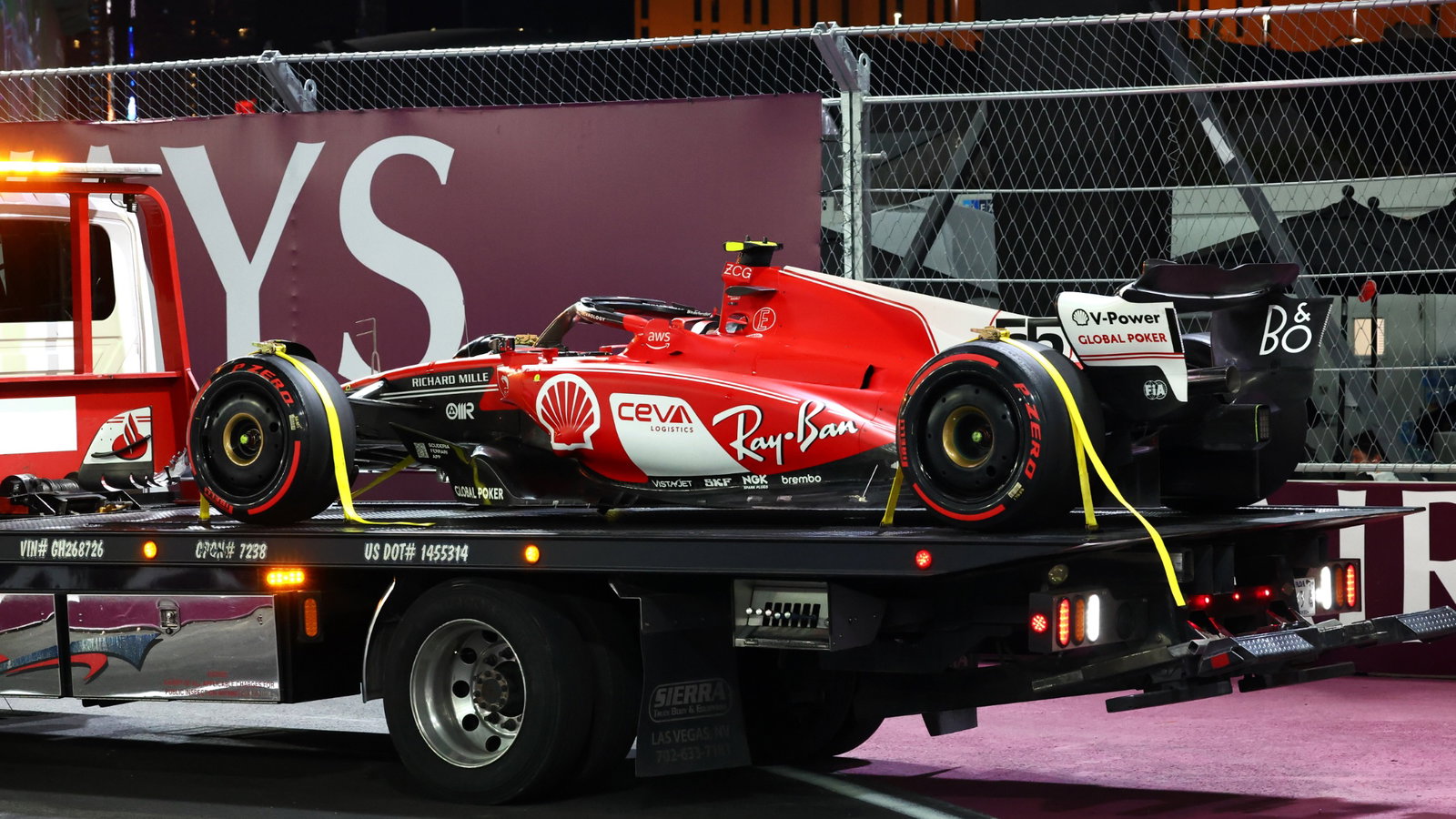 The Ferrari SF-23 of Carlos Sainz Jr (ESP