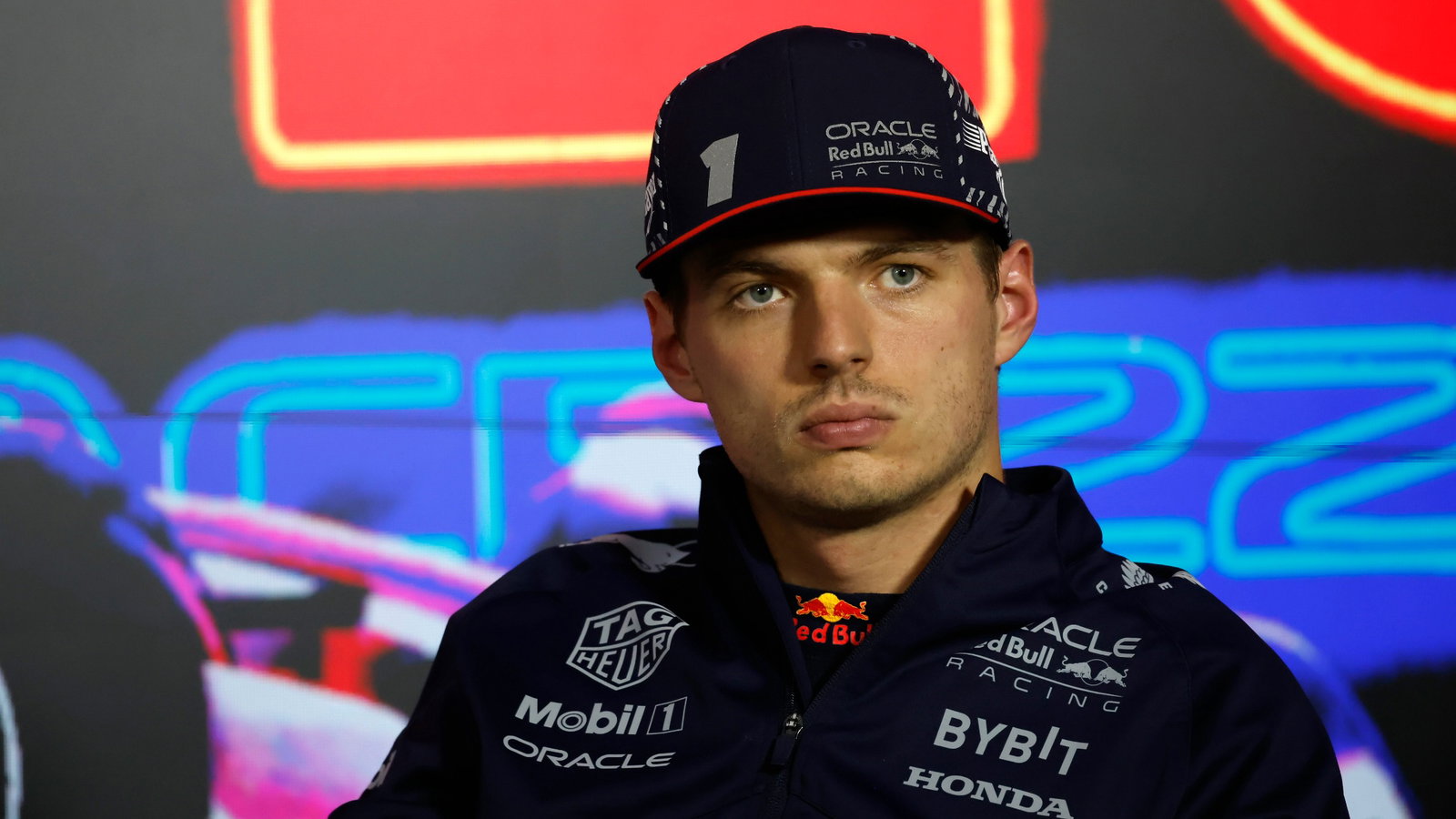 Max Verstappen (NLD) Red Bull Racing in the post qualifying FIA Press Conference. Formula 1 World Championship, Rd 22, Las