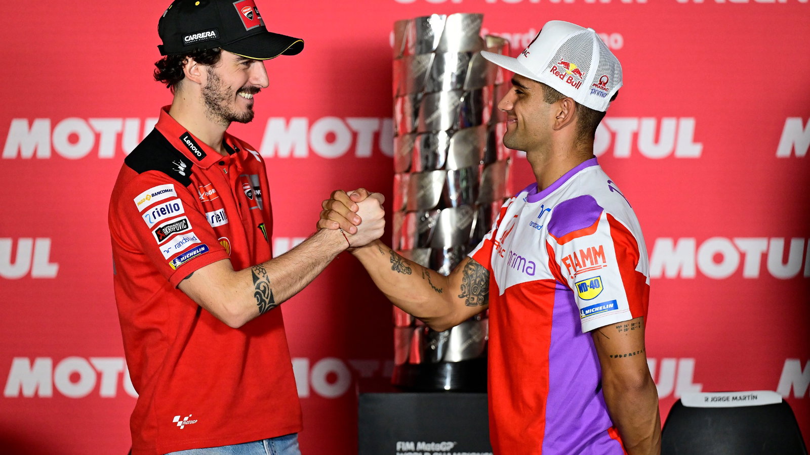 Jorge Martin, Francesco Bagnaia, Valencia MotoGP 23 November