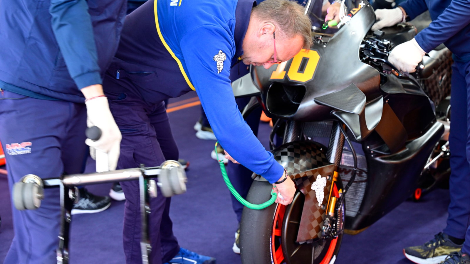 Michelin technician, Valencia MotoGP test 28 November