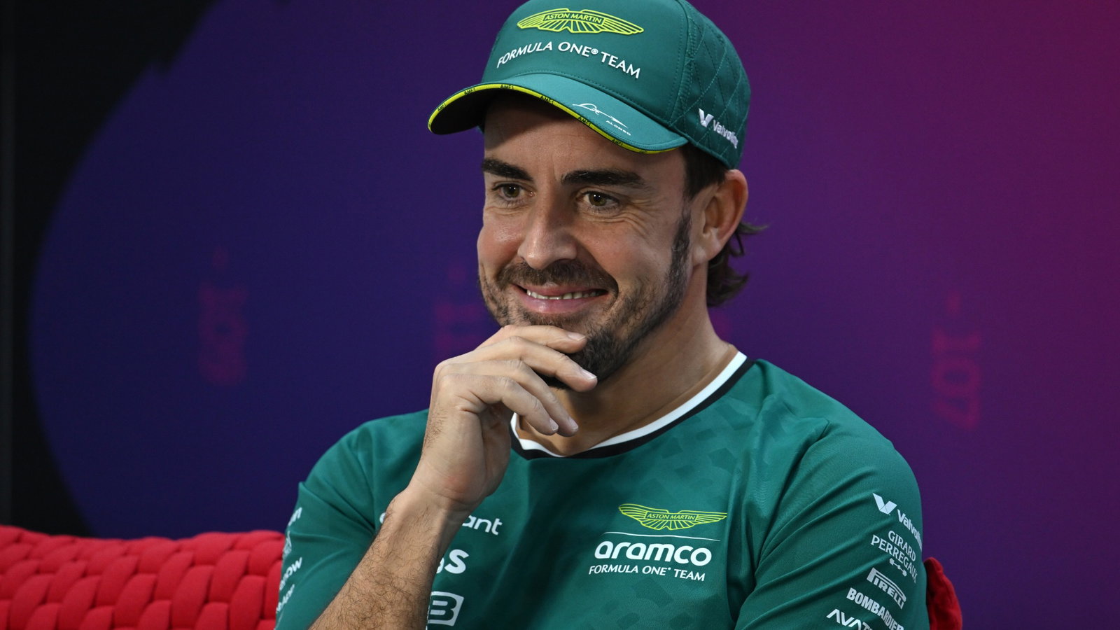 Fernando Alonso (ESP) Aston Martin F1 Team in the FIA Press Conference. Formula 1 Testing, Sakhir, Bahrain, Day Two.-