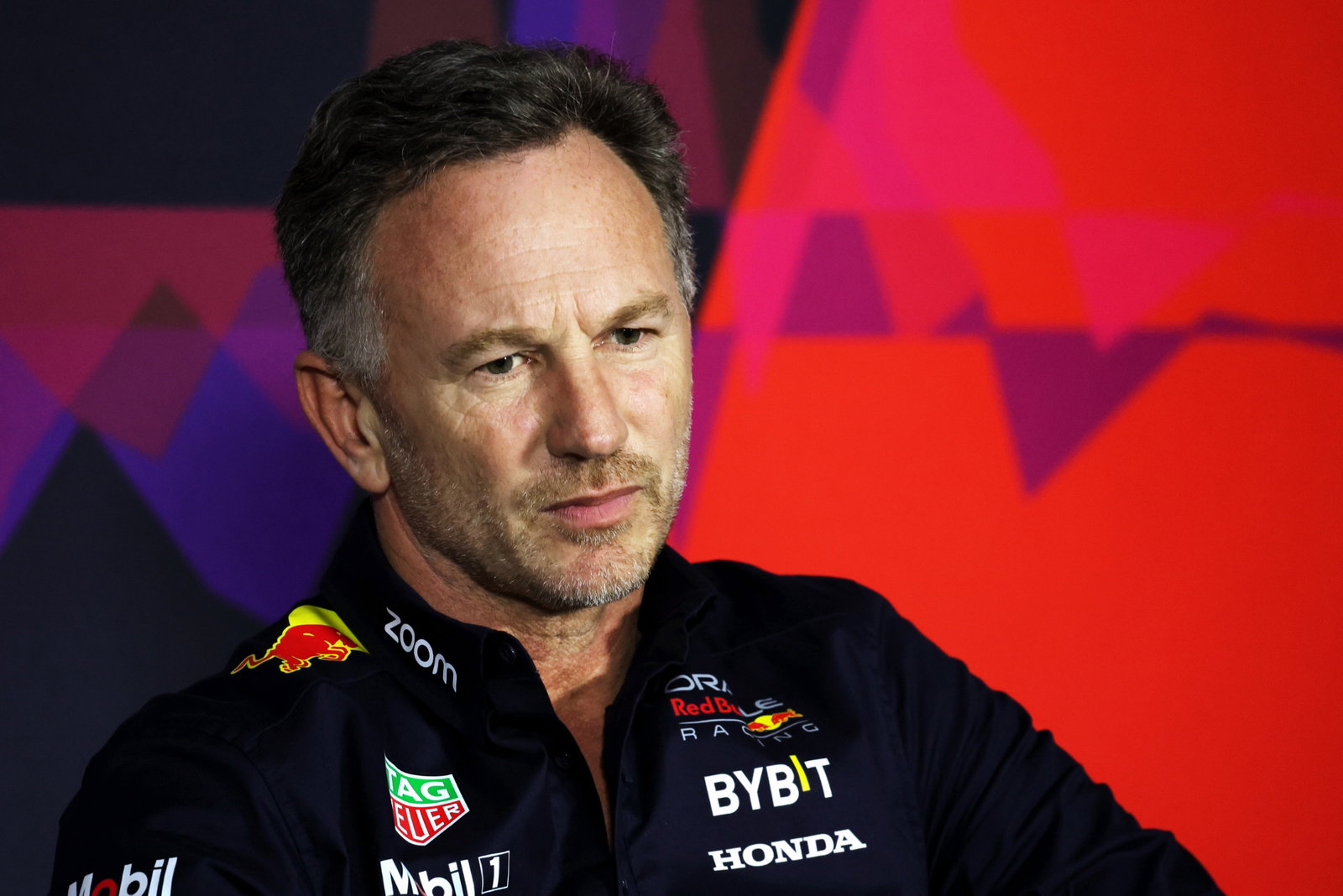 Christian Horner (GBR) Red Bull Racing Team Principal in the FIA Press Conference. Formula 1 Testing, Sakhir, Bahrain, Day
