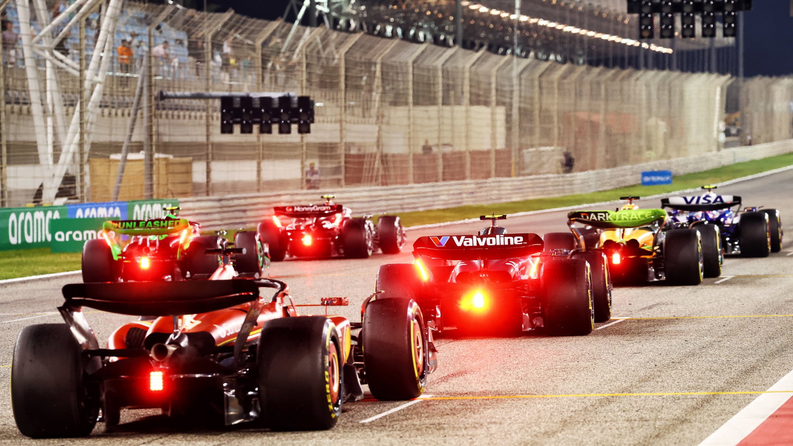 Fernando Alonso (ESP) Aston Martin F1 Team AMR24 - start procedure systems check at the end of the test. Formula 1
