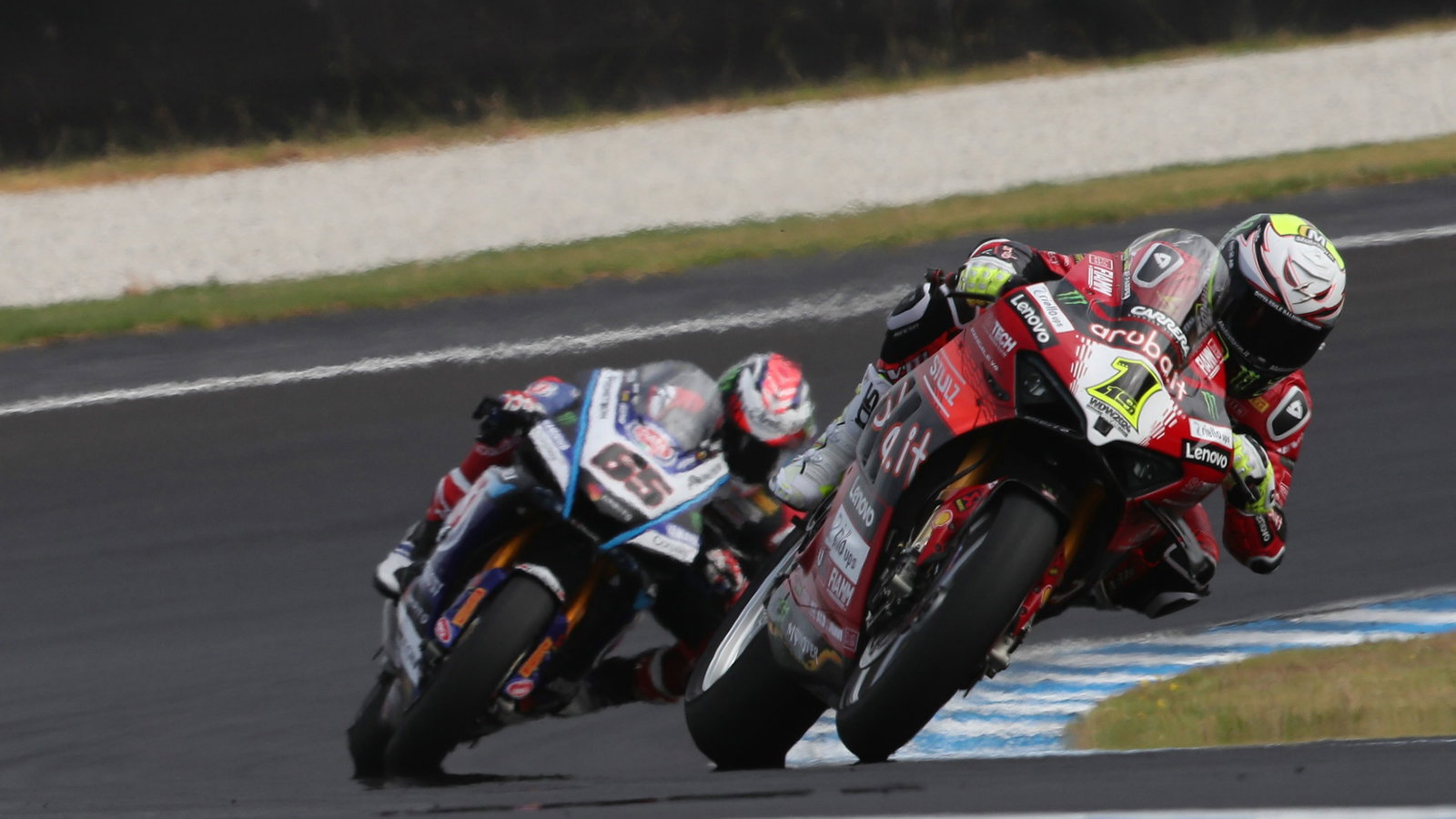 Alvaro Bautista, Jonathan Rea, Race 1, Australian WorldSBK, 24 February