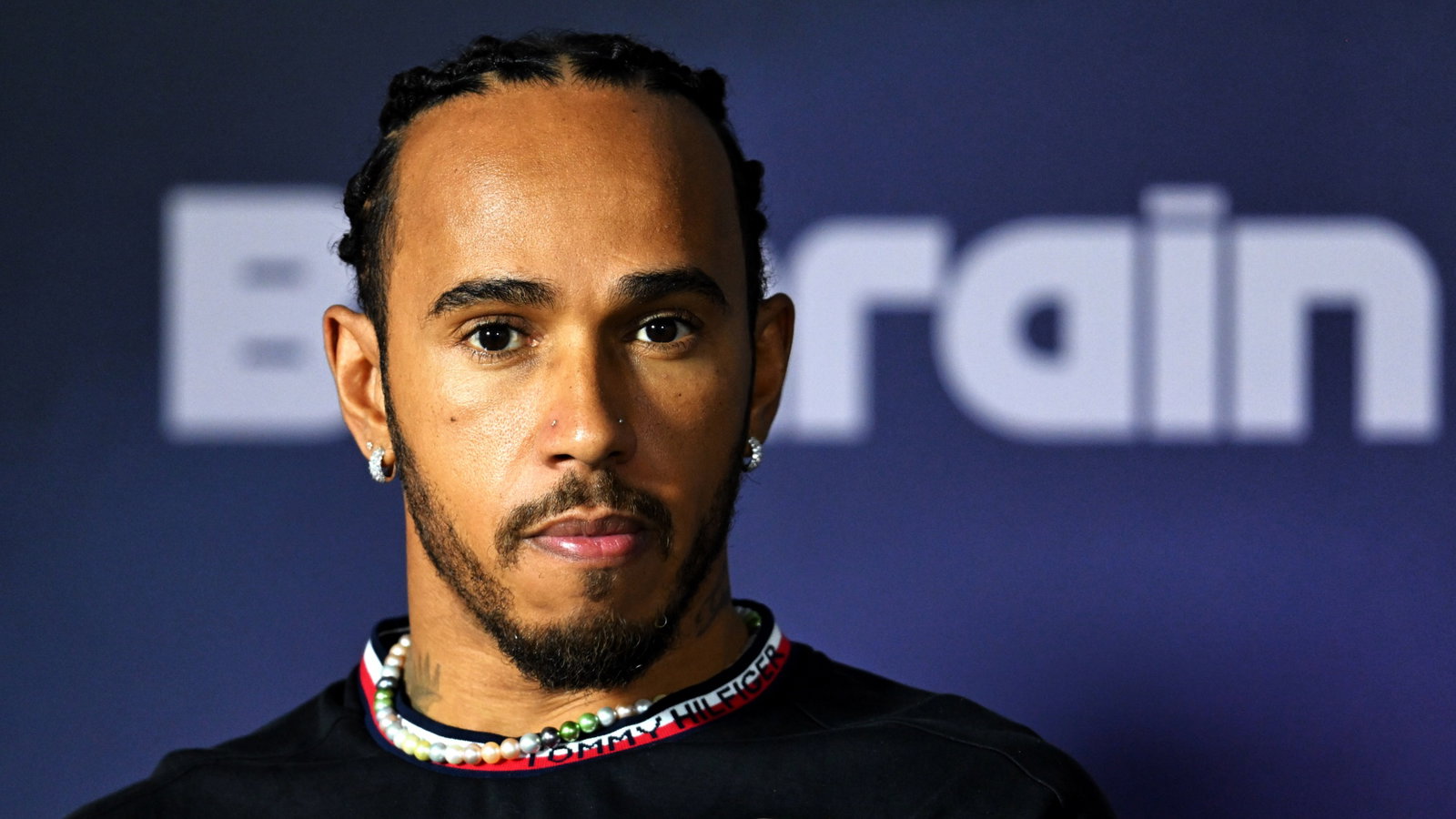 Lewis Hamilton (GBR) Mercedes AMG F1 in the FIA Press Conference. Formula 1 World Championship, Rd 1, Bahrain Grand Prix,