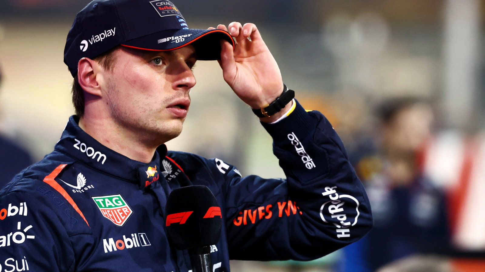 Pole sitter Max Verstappen (NLD) Red Bull Racing in qualifying parc ferme. Formula 1 World Championship, Rd 1, Bahrain