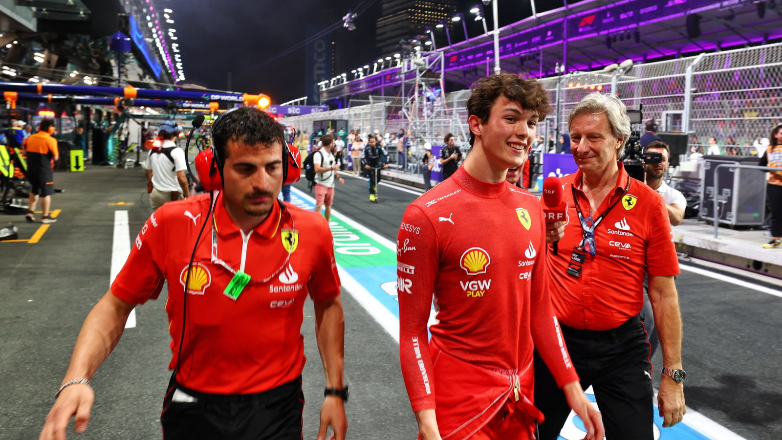 Oliver Bearman (GBR) Ferrari Reserve Driver on the grid. Formula 1 World Championship, Rd 2, Saudi Arabian Grand Prix,