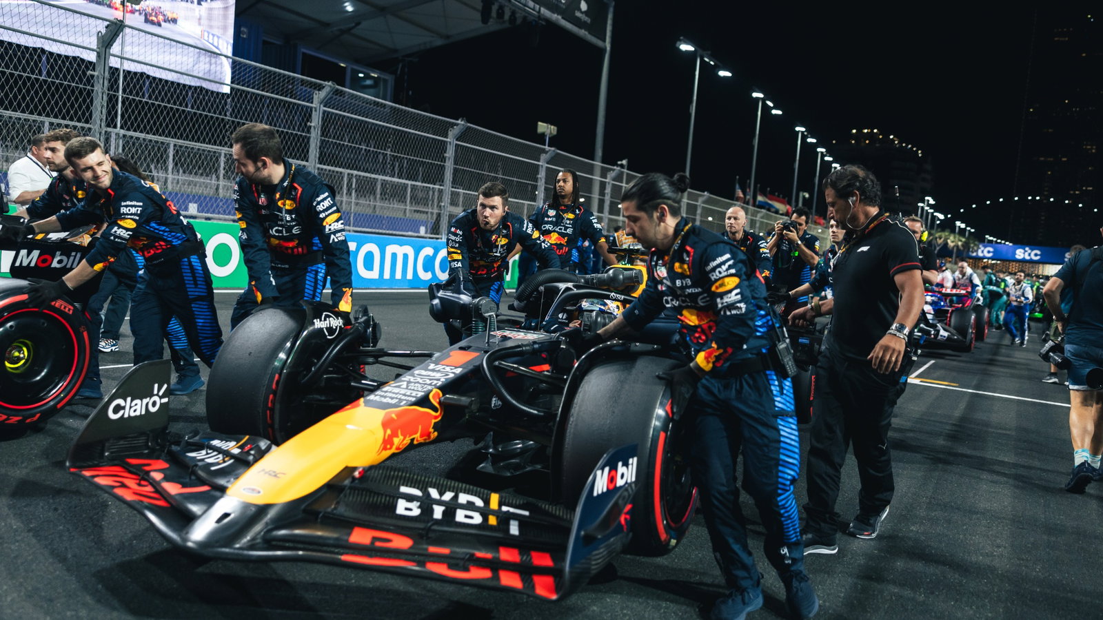Max Verstappen (NLD) Red Bull Racing RB20 on the grid. Formula 1 World Championship, Rd 2, Saudi Arabian Grand Prix,