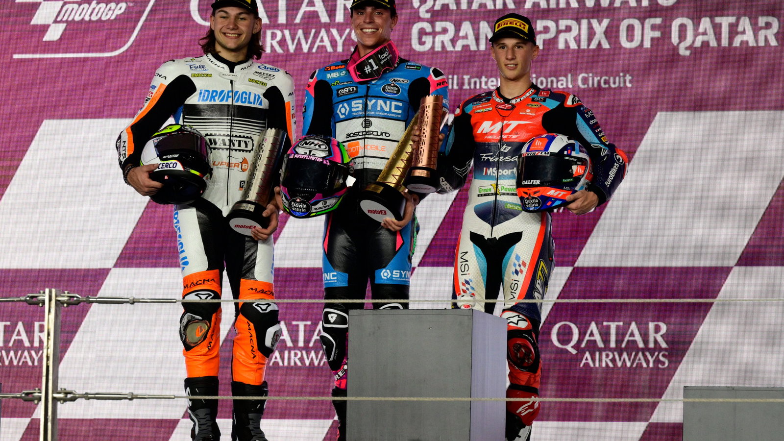 Barry Baltus, Alonso Lopez, Sergio Garcia, Moto2 race, Qatar MotoGP 10 March