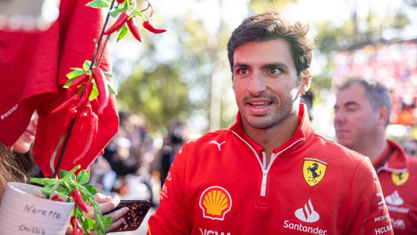 Carlos Sainz Jr (ESP) Ferrari with fans. Formula 1 World Championship, Rd 3, Australian Grand Prix, Albert Park,