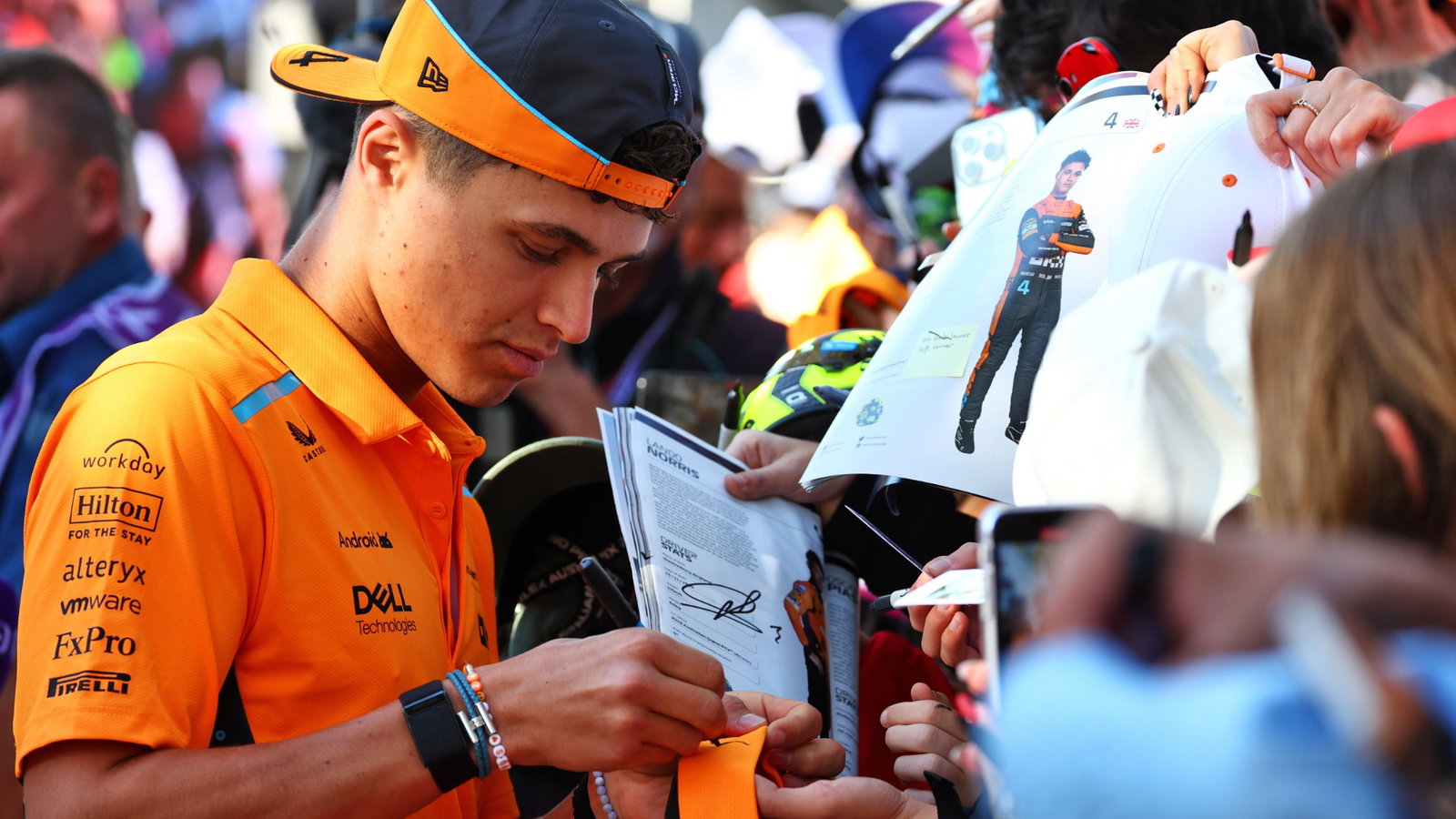Lando Norris (GBR) McLaren with fans. Formula 1 World Championship, Rd 3, Australian Grand Prix, Albert Park, Melbourne,