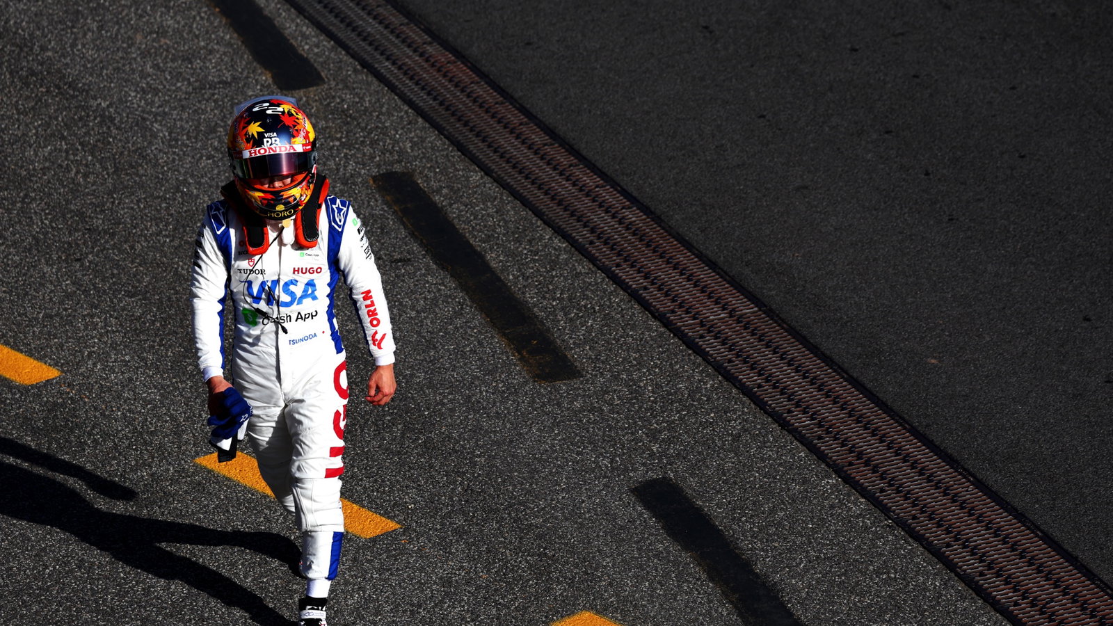 Yuki Tsunoda (JPN) RB in qualifying parc ferme. Formula 1 World Championship, Rd 3, Australian Grand Prix, Albert Park,
