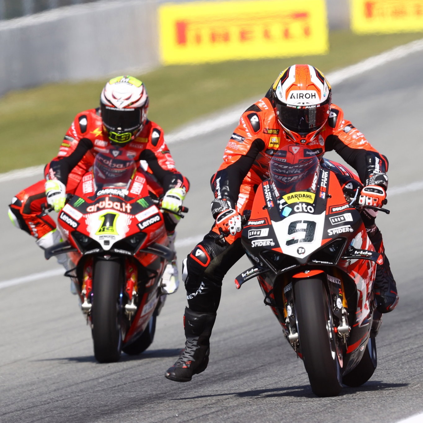 Alvaro Bautista, Danilo Petrucci, Catalunya WorldSBK Race1, 23 March