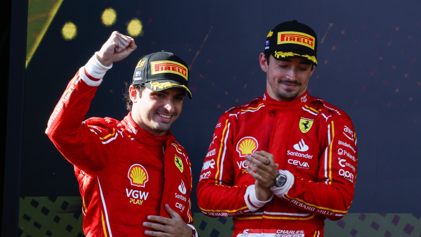 Carlos Sainz Jr (ESP), Scuderia Ferrari Charles Leclerc (FRA), Scuderia Ferrari Formula 1 World Championship, Rd 3,