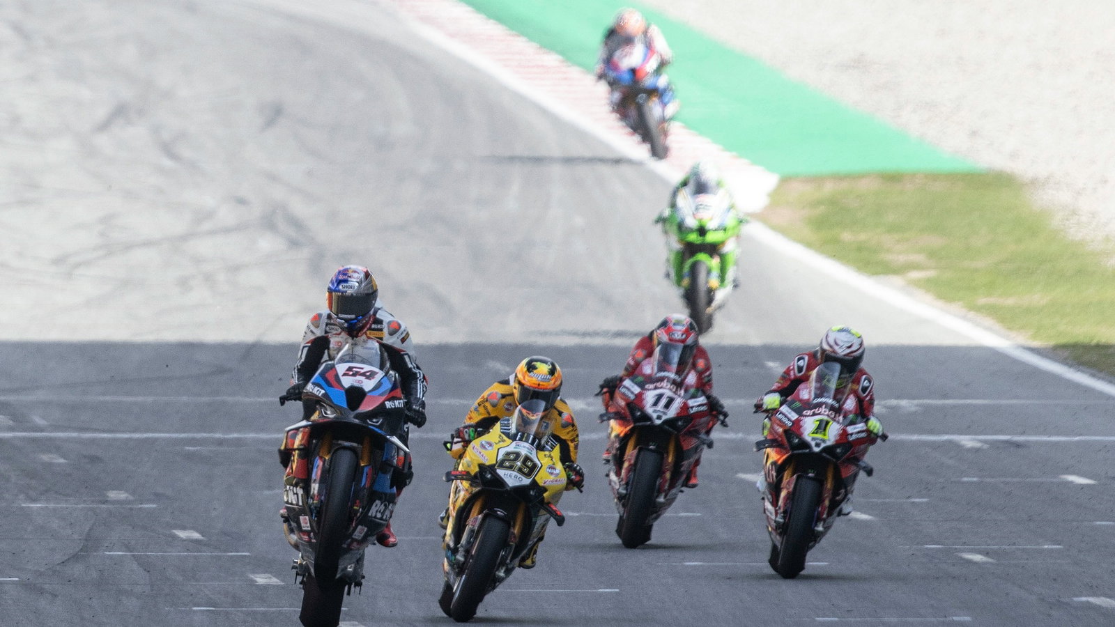 Toprak Razgatlioglu, Andrea Iannone, Alvaro Bautista, Nicolo Bulega, Catalunya WorldSBK, Superpole Race, 24 March