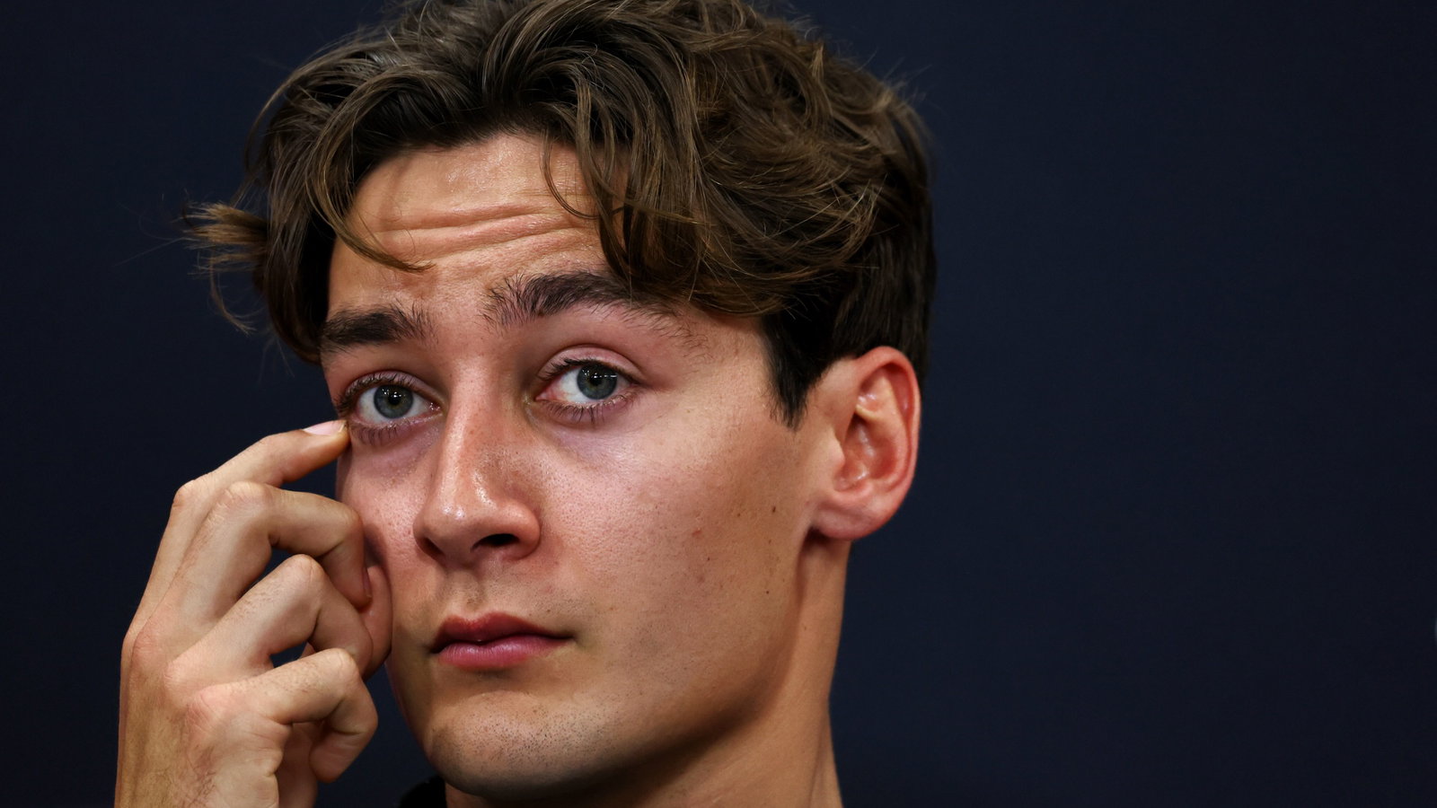 George Russell (GBR) Mercedes AMG F1 in the FIA Press Conference. Formula 1 World Championship, Rd 4, Japanese Grand Prix,