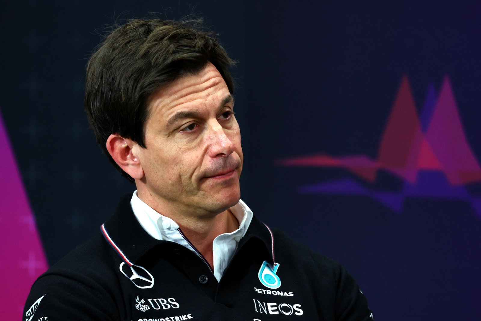 Toto Wolff (GER) Mercedes AMG F1 Shareholder and Executive Director in the FIA Press Conference. Formula 1 World