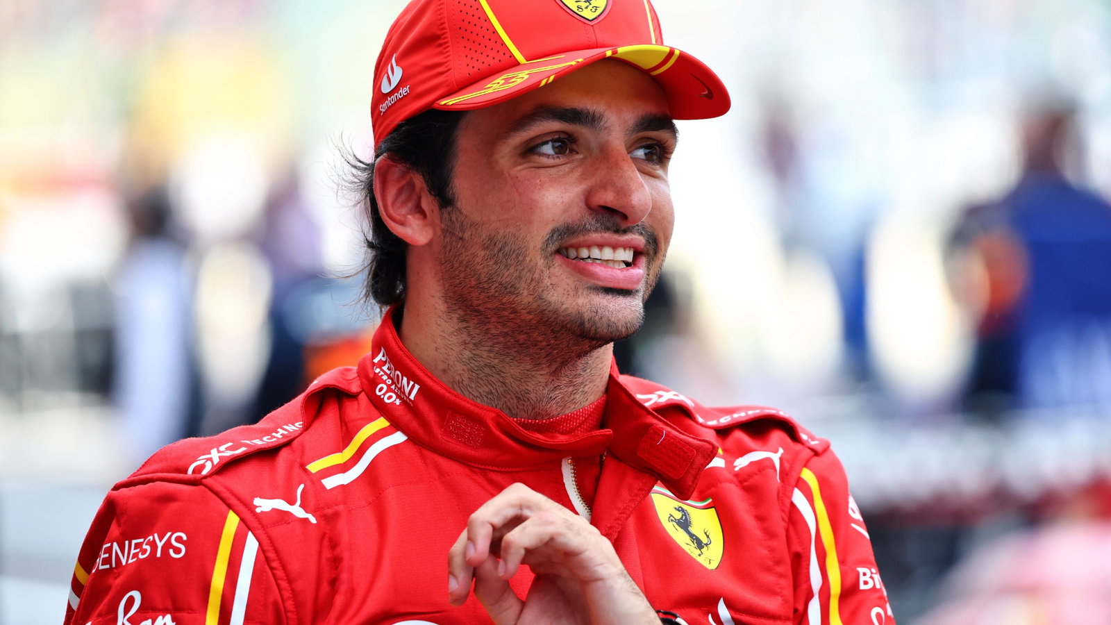 Third placed Carlos Sainz Jr (ESP) Ferrari in parc ferme. Formula 1 World Championship, Rd 4, Japanese Grand Prix, Suzuka,