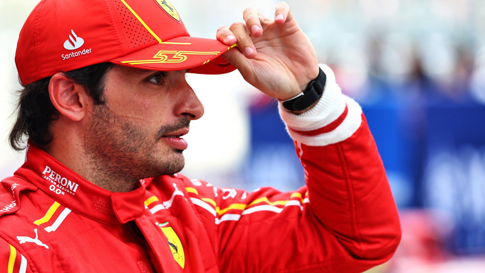 Third placed Carlos Sainz Jr (ESP) Ferrari in parc ferme. Formula 1 World Championship, Rd 4, Japanese Grand Prix, Suzuka,