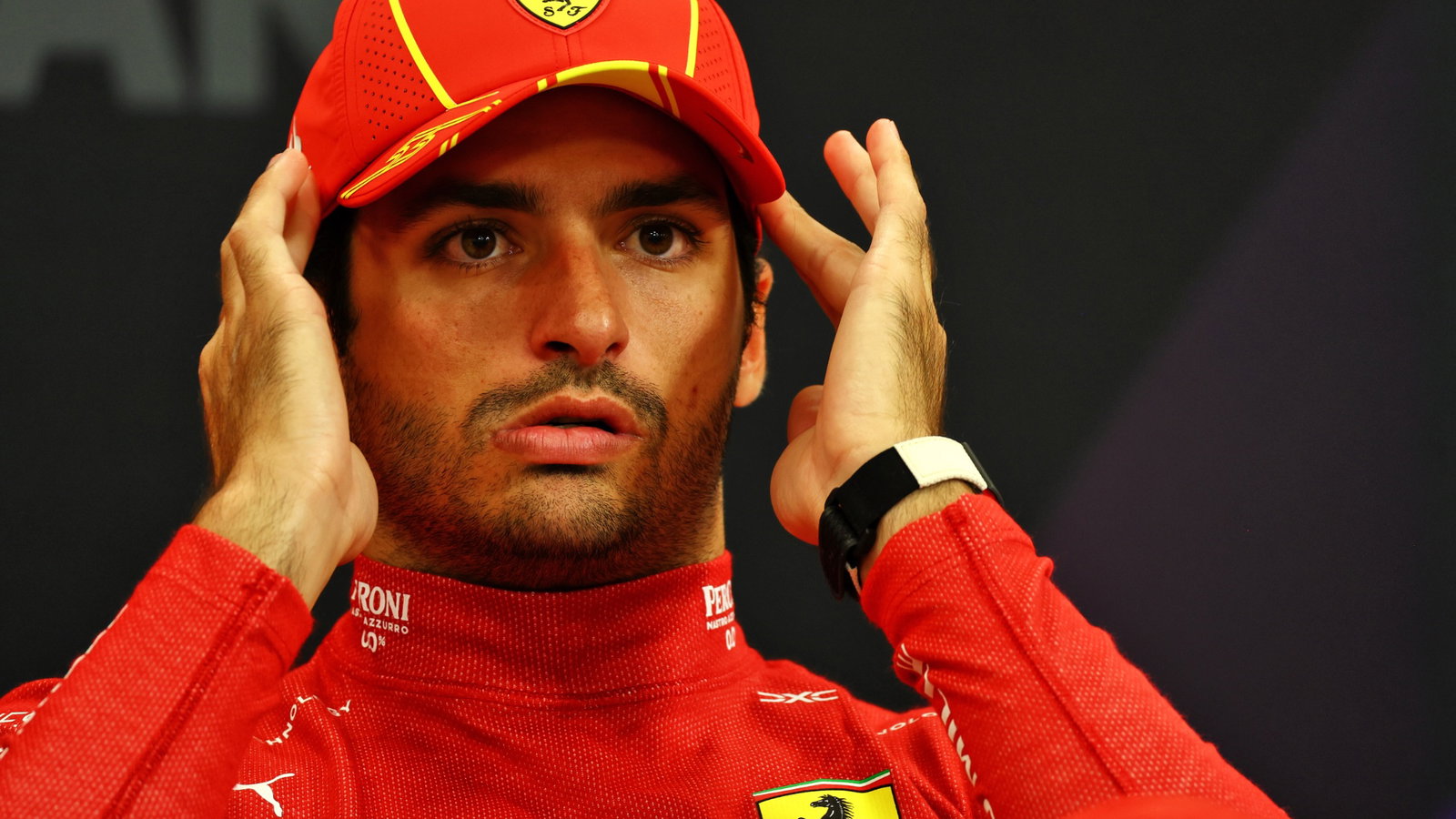 Carlos Sainz Jr (ESP) Ferrari, in the post race FIA Press Conference. Formula 1 World Championship, Rd 4, Japanese Grand
