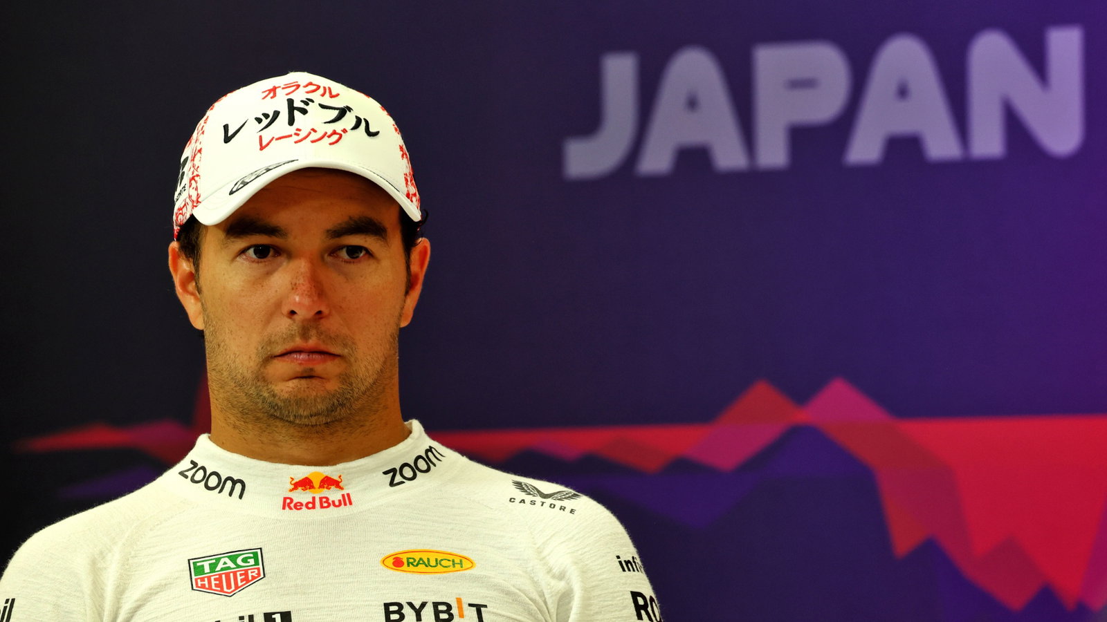 Sergio Perez (MEX) Red Bull Racing, in the post race FIA Press Conference. Formula 1 World Championship, Rd 4, Japanese