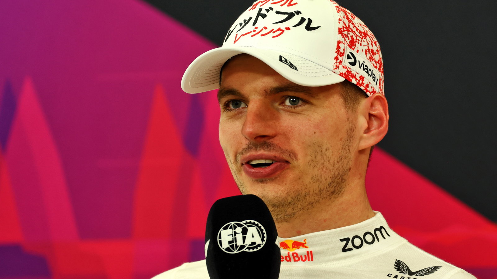 Max Verstappen (NLD) Red Bull Racing, in the post race FIA Press Conference. Formula 1 World Championship, Rd 4, Japanese