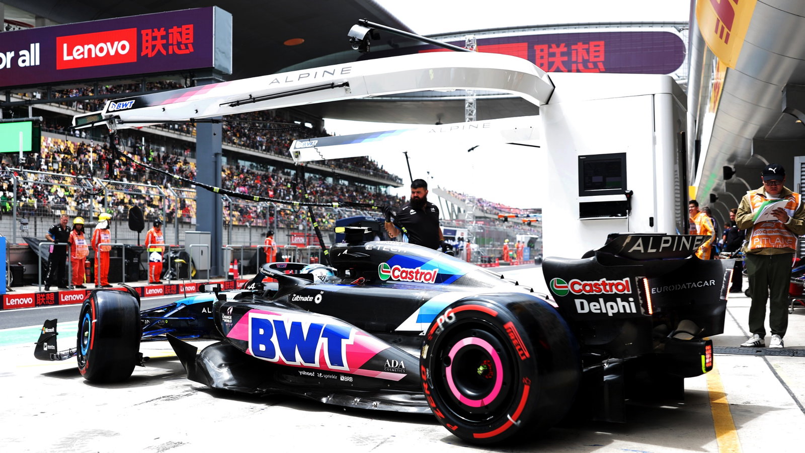 Pierre Gasly (FRA) Alpine F1 Team A524 leaves the pits. Formula 1 World Championship, Rd 5, Chinese Grand Prix, Shanghai,