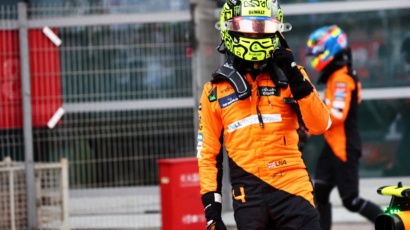 Lando Norris (GBR) McLaren celebrates pole position in Sprint qualifying parc ferme. Formula 1 World Championship, Rd 5,