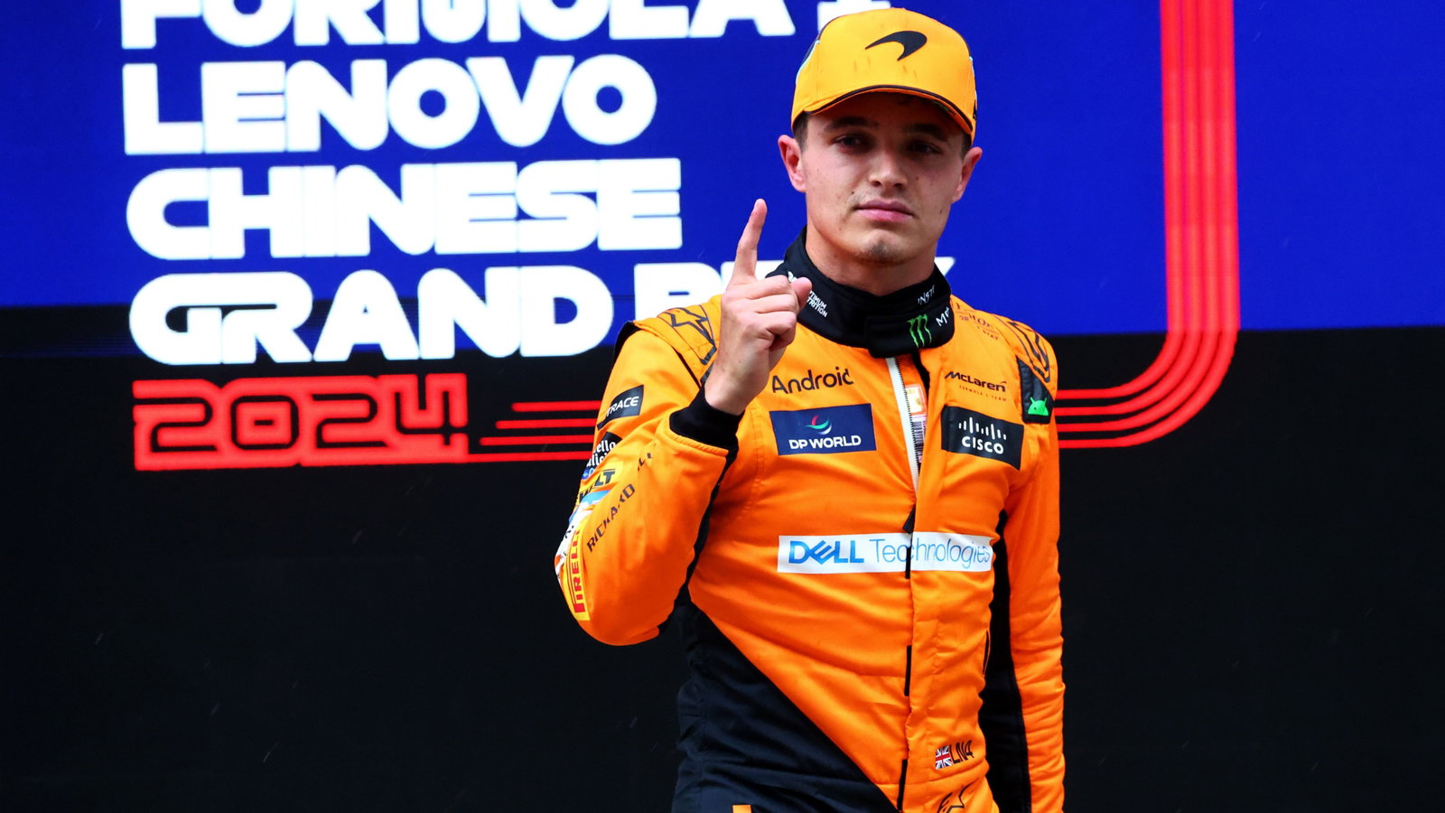 Lando Norris (GBR) McLaren celebrates pole position in Sprint qualifying parc ferme. Formula 1 World Championship, Rd 5,