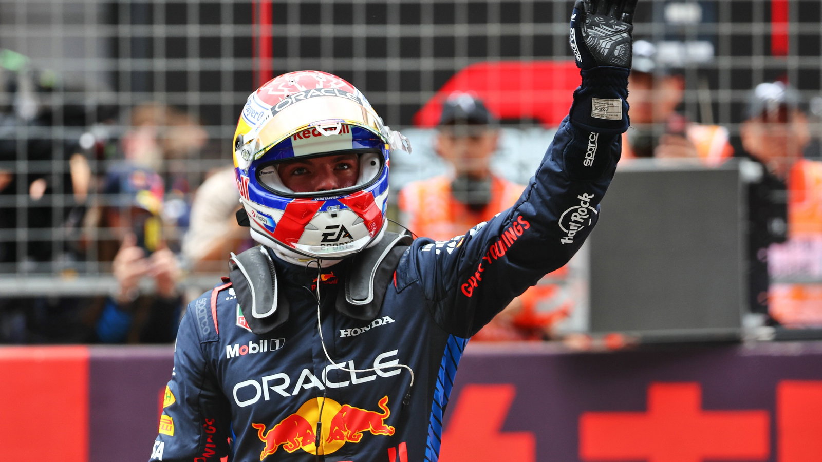 Max Verstappen (NLD) Red Bull Racing celebrates first position in Sprint. Formula 1 World Championship, Rd 5, Chinese