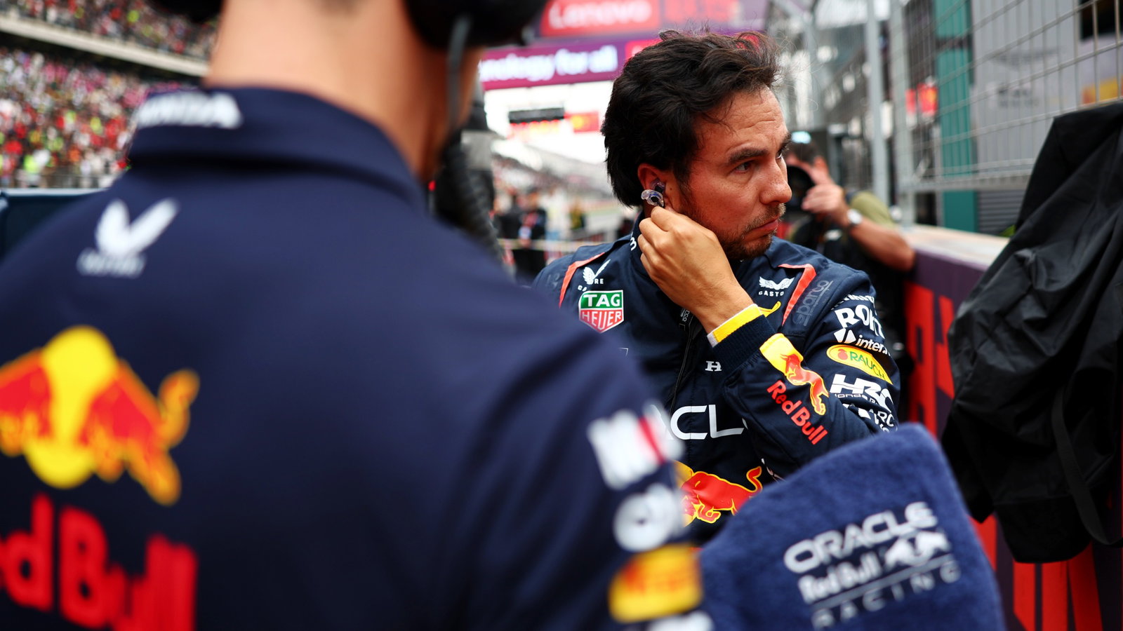 Sergio Perez (MEX) Red Bull Racing on the grid. Formula 1 World Championship, Rd 5, Chinese Grand Prix, Shanghai, China,