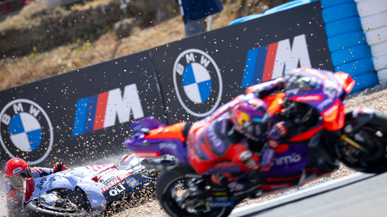 Marc Marquez crash Tissot Sprint Race, Spanish MotoGP, 27 April