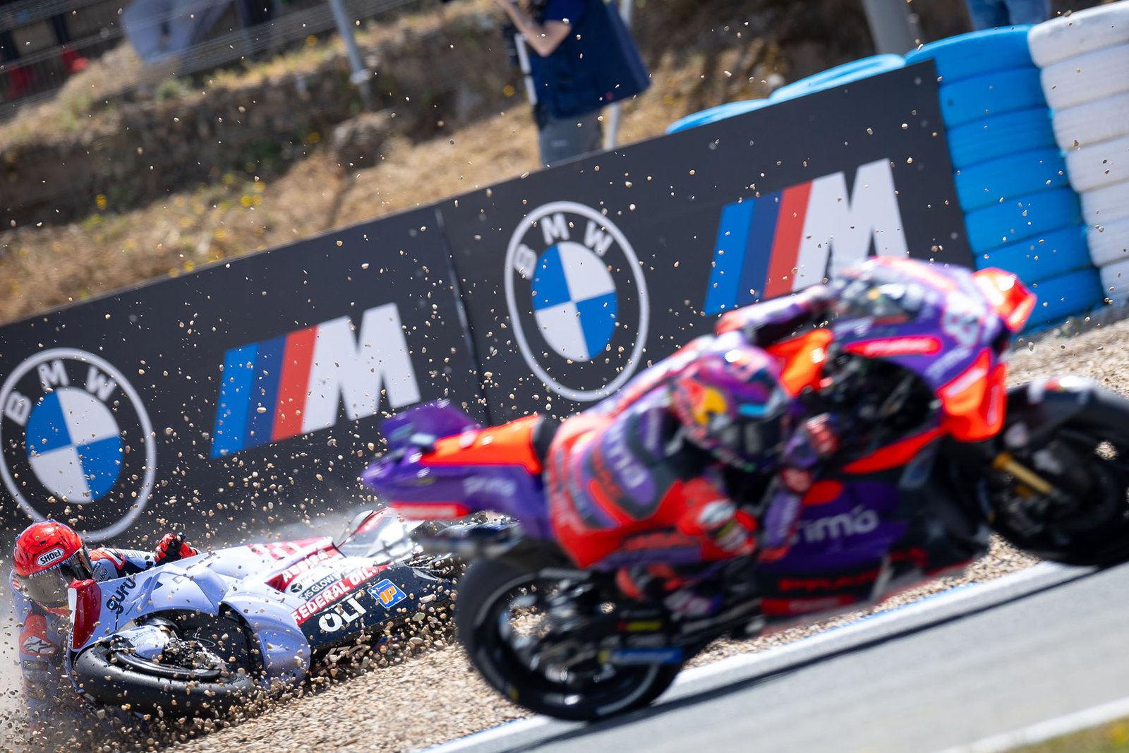Marc Marquez crash Tissot Sprint Race, Spanish MotoGP, 27 April