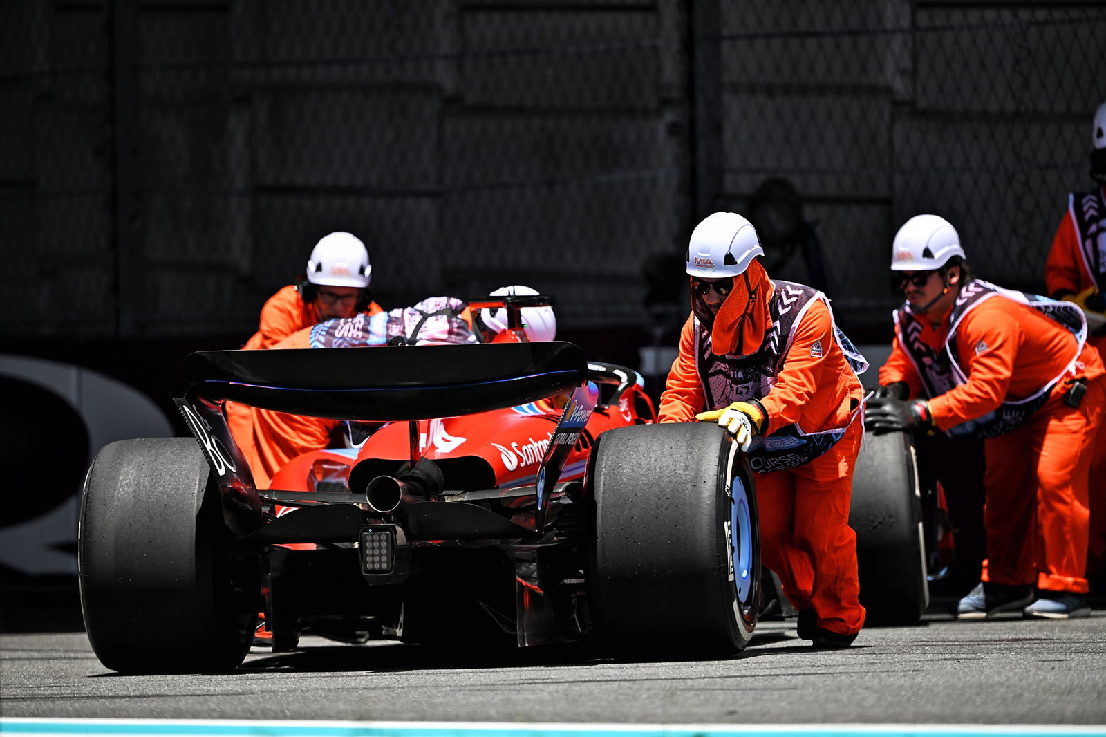 Charles Leclerc (MON) Ferrari SF-24 stopped in the practice session. Formula 1 World Championship, Rd 6, Miami Grand Prix,