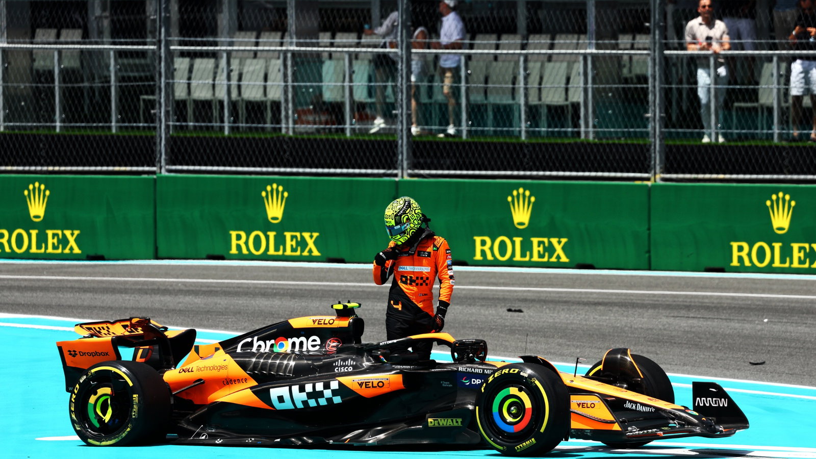 Lando Norris (GBR) McLaren MCL38 retired at the start of Sprint. Formula 1 World Championship, Rd 6, Miami Grand Prix,