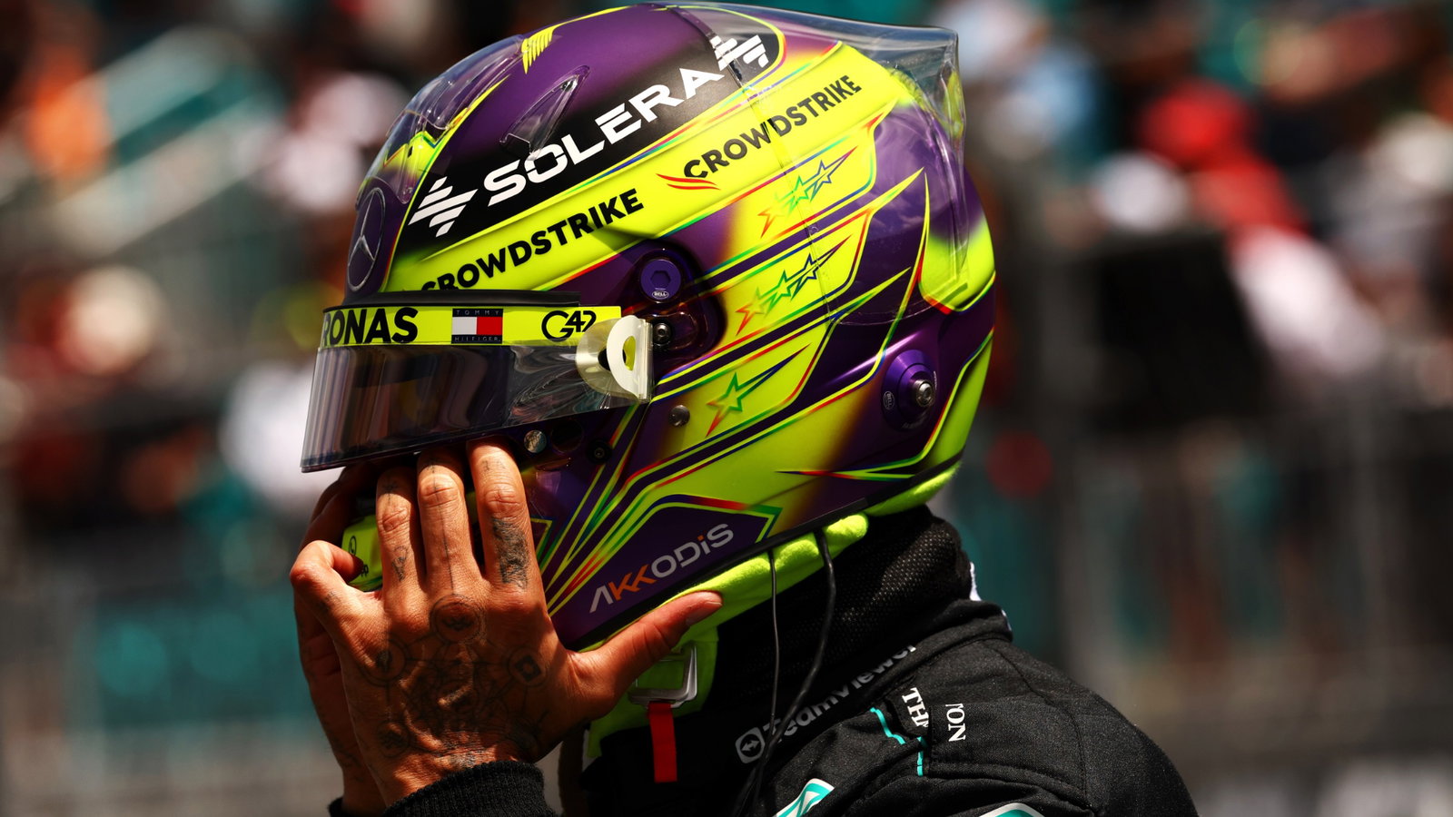 Lewis Hamilton (GBR) Mercedes AMG F1 on the grid. Formula 1 World Championship, Rd 6, Miami Grand Prix, Miami, Florida,