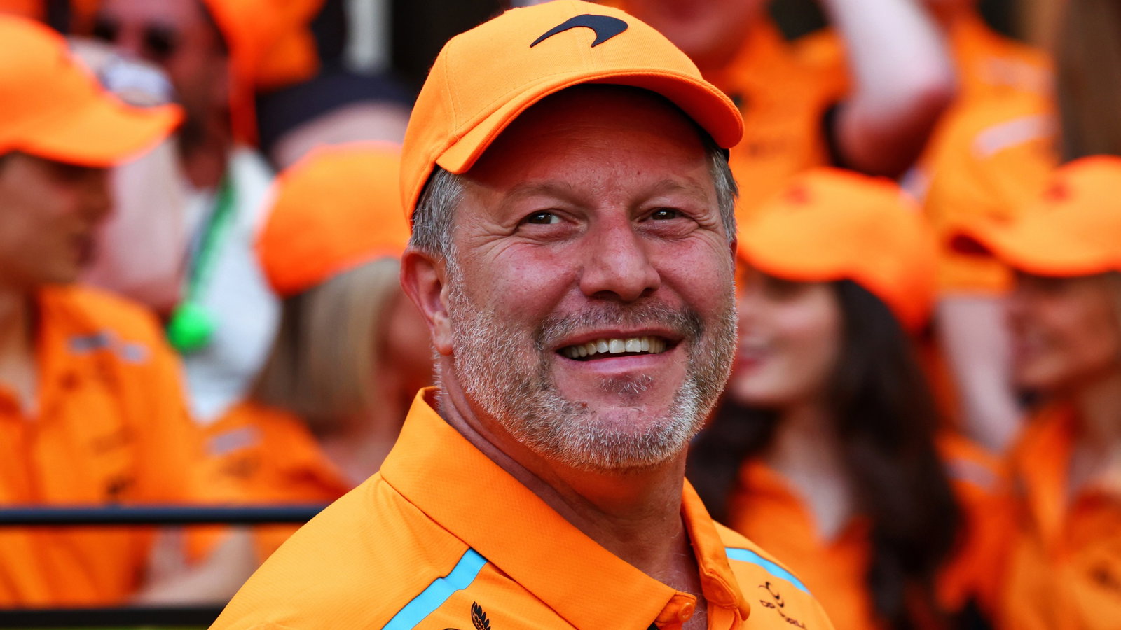 Zak Brown (USA) McLaren Executive Director celebrates with the team. Formula 1 World Championship, Rd 6, Miami Grand Prix,