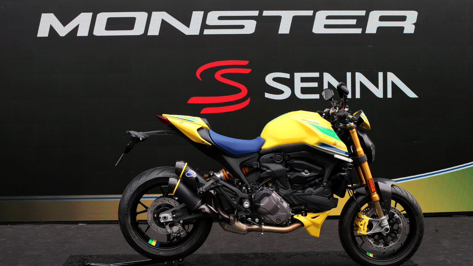 Ducati Monster Senna motorbike. Formula 1 World Championship, Rd 7, Emilia Romagna Grand Prix, Imola, Italy, Preparation