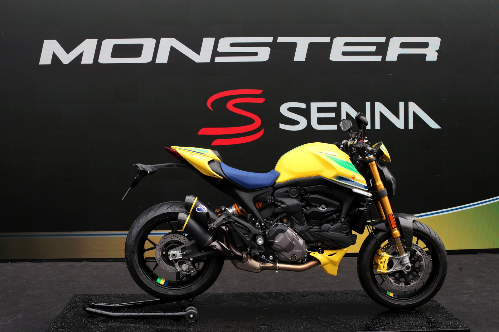 Ducati Monster Senna motorbike. Formula 1 World Championship, Rd 7, Emilia Romagna Grand Prix, Imola, Italy, Preparation